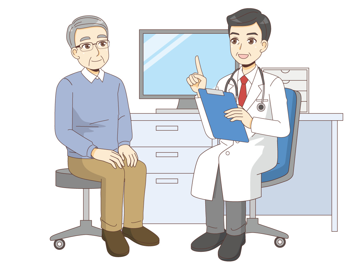 男性高齢者を診察する男性医師 診察 治療 手術 医療 病気 の無料イラスト 介護アンテナ 男性高齢者を診察する男性医師 診察 治療 手術 医療 病気 の無料イラスト 介護アンテナ
