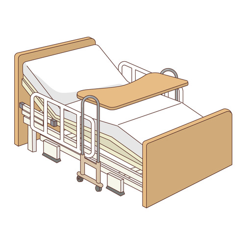 電動介護ベッド（その他福祉用具（ポータブルトイレ・介護ベッドなど）/福祉用具）のイラスト