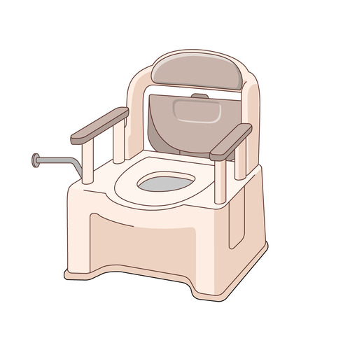 ポータブルトイレ（その他福祉用具（ポータブルトイレ・介護ベッドなど）/福祉用具）のイラスト