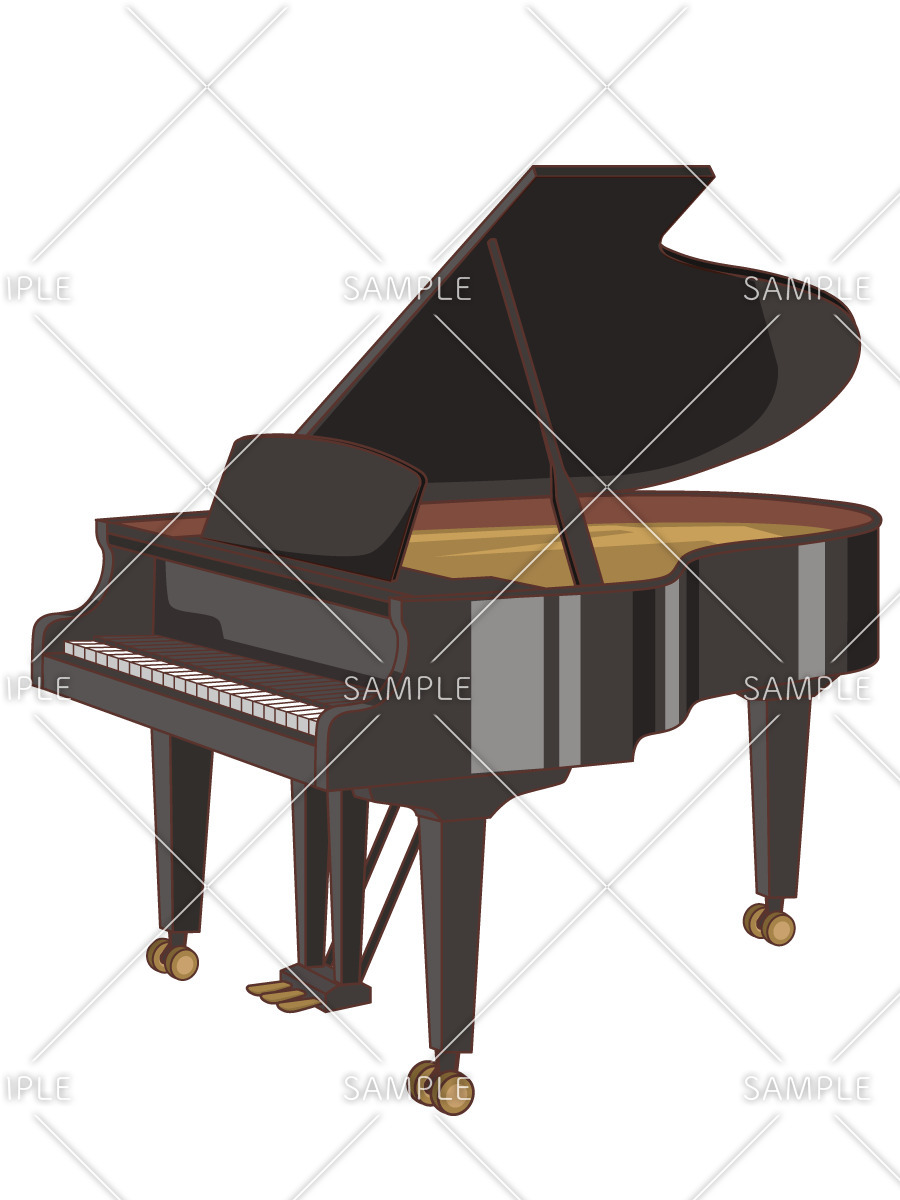 グランドピアノ 音楽 楽器 カラオケ その他一般 装飾 の無料イラスト 介護アンテナ