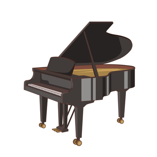 グランドピアノ（音楽・楽器・カラオケ/その他一般・装飾）のイラスト