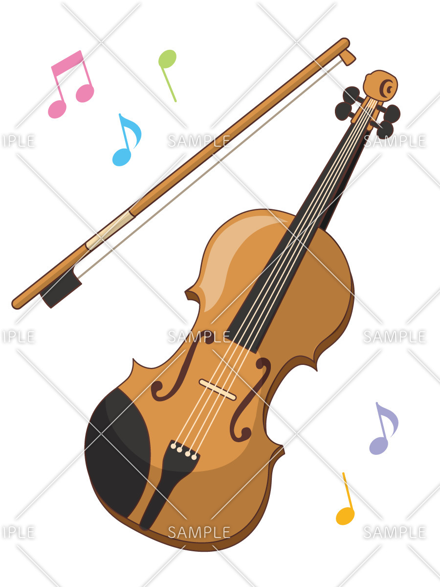 バイオリン（音楽・楽器・カラオケ/その他一般・装飾）のイラスト
