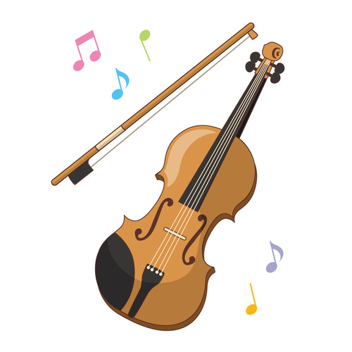 バイオリン（音楽・楽器・カラオケ/その他一般・装飾）のイラスト