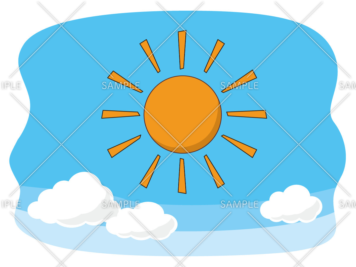晴れ（天気/その他一般・装飾）のイラスト