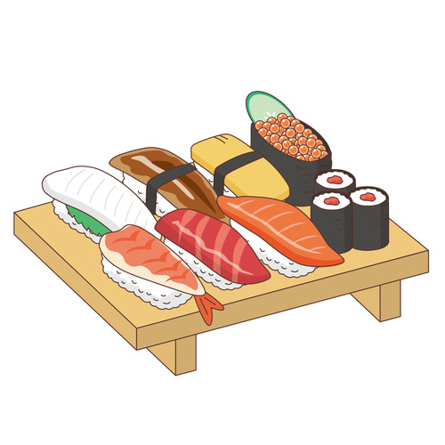 お寿司（食べ物・飲み物/その他一般・装飾）のイラスト