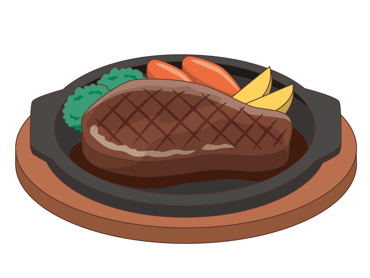 ステーキ 食べ物 飲み物 その他一般 装飾 の無料イラスト 介護アンテナ