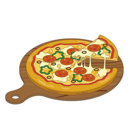 ピザ（食べ物・飲み物/その他一般・装飾）のイラスト