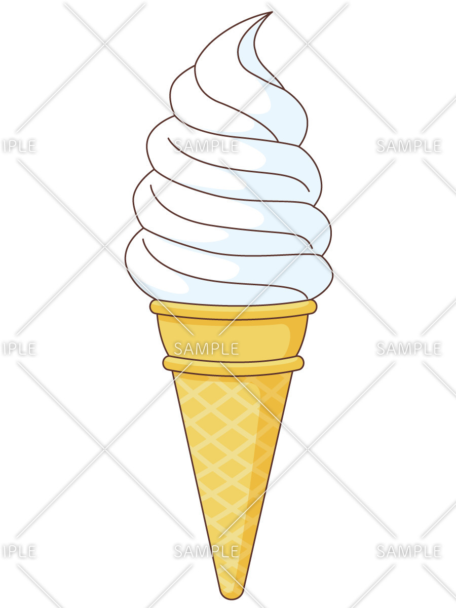 ソフトクリーム（食べ物・飲み物/その他一般・装飾）のイラスト