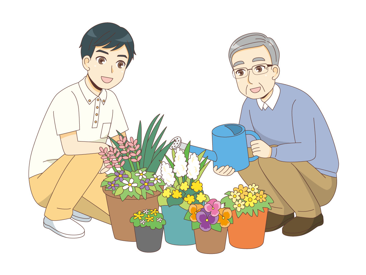 園芸レクリエーション レクリエーション イベント 介護 生活 の無料イラスト 介護アンテナ
