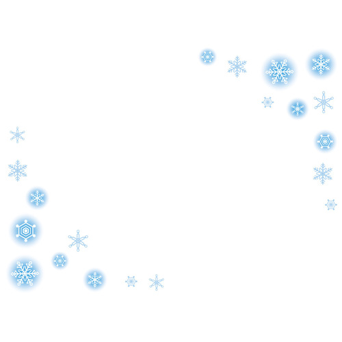 雪の結晶のフレーム（お便り・お便りフレーム/フレーム・テンプレート）のイラスト