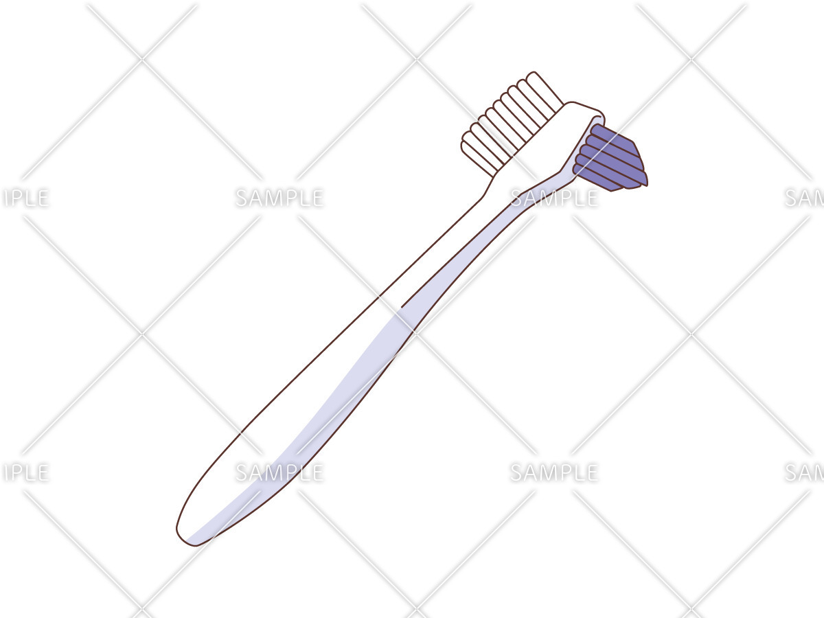 義歯みがきブラシ（入れ歯/福祉用具）のイラスト