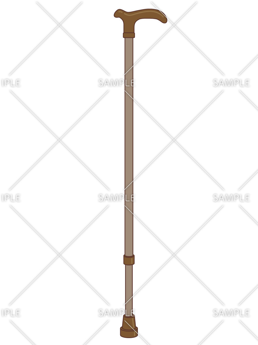T字杖（杖・歩行器・手すり/福祉用具）のイラスト