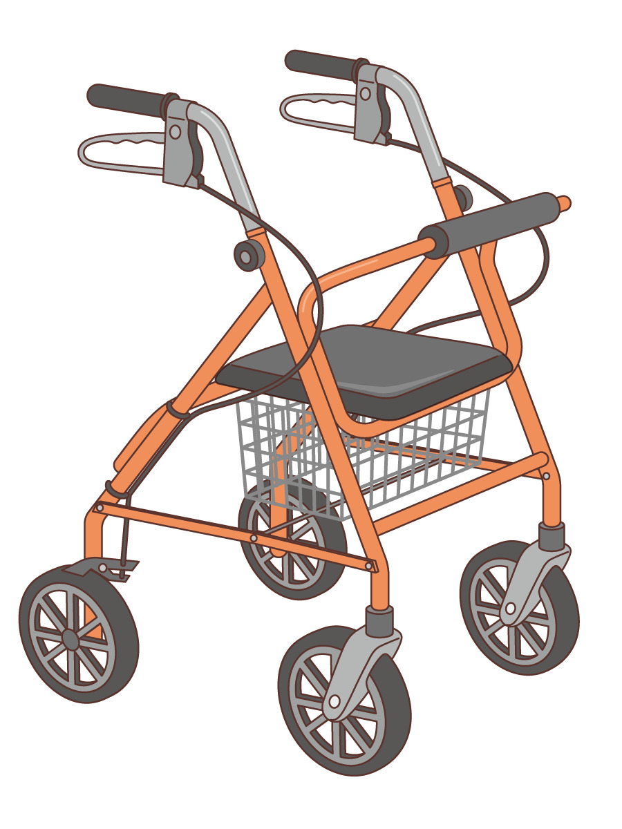 手支持型歩行車 杖 歩行器 手すり 福祉用具 の無料イラスト 介護アンテナ