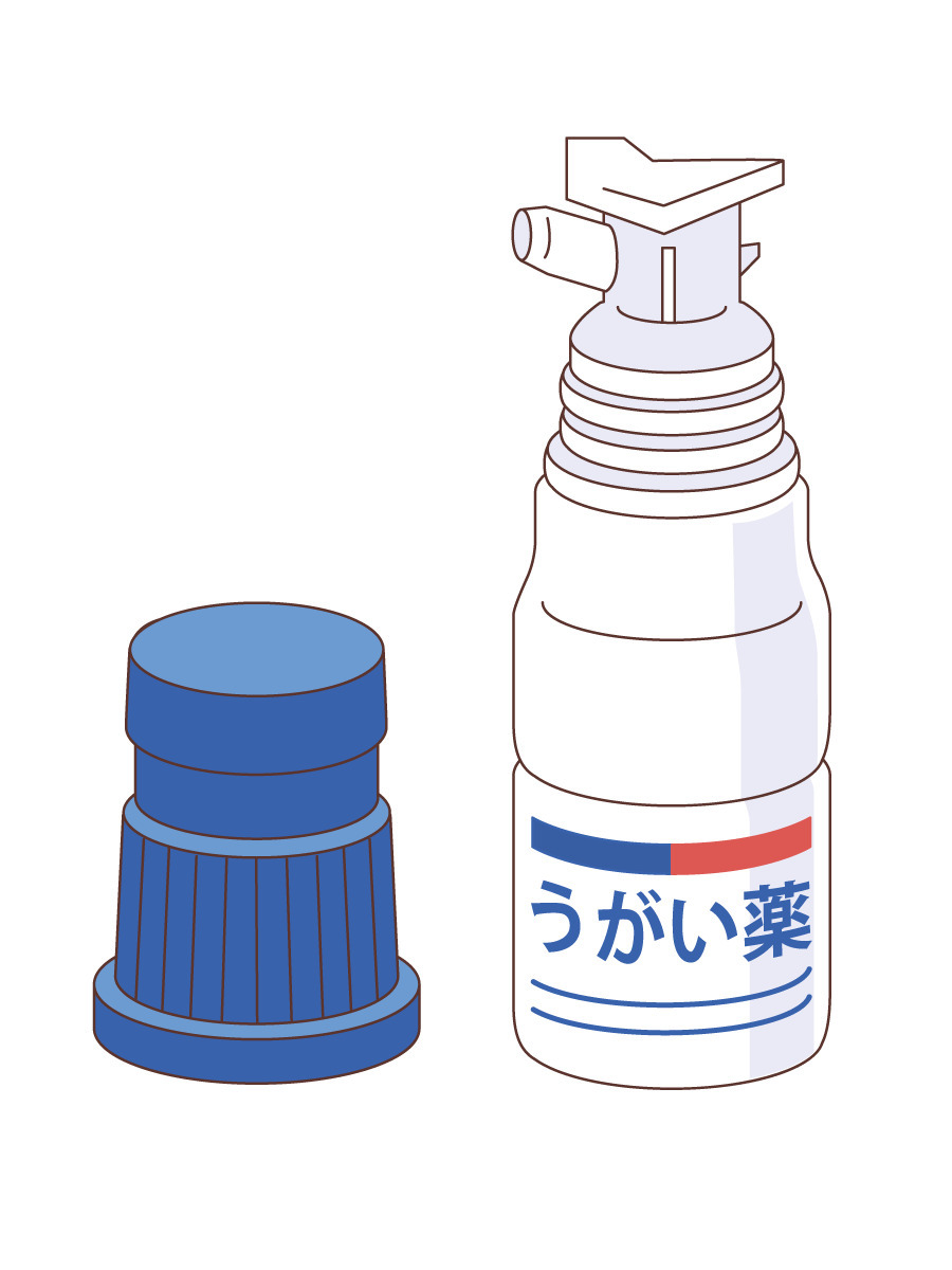 うがい薬 薬 服薬 介護 生活 の無料イラスト 介護アンテナ