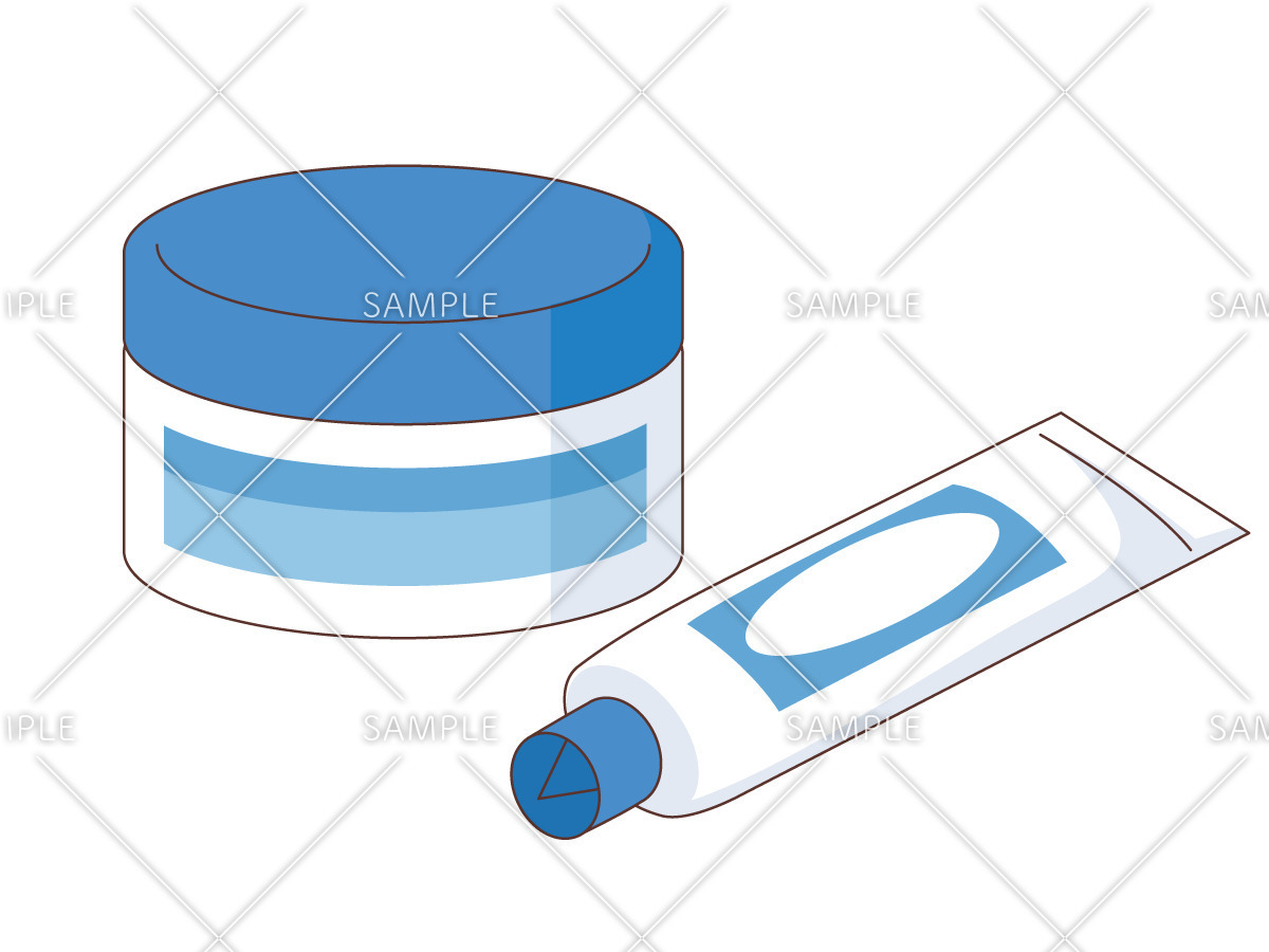 軟膏薬（薬・服薬/介護・生活）のイラスト