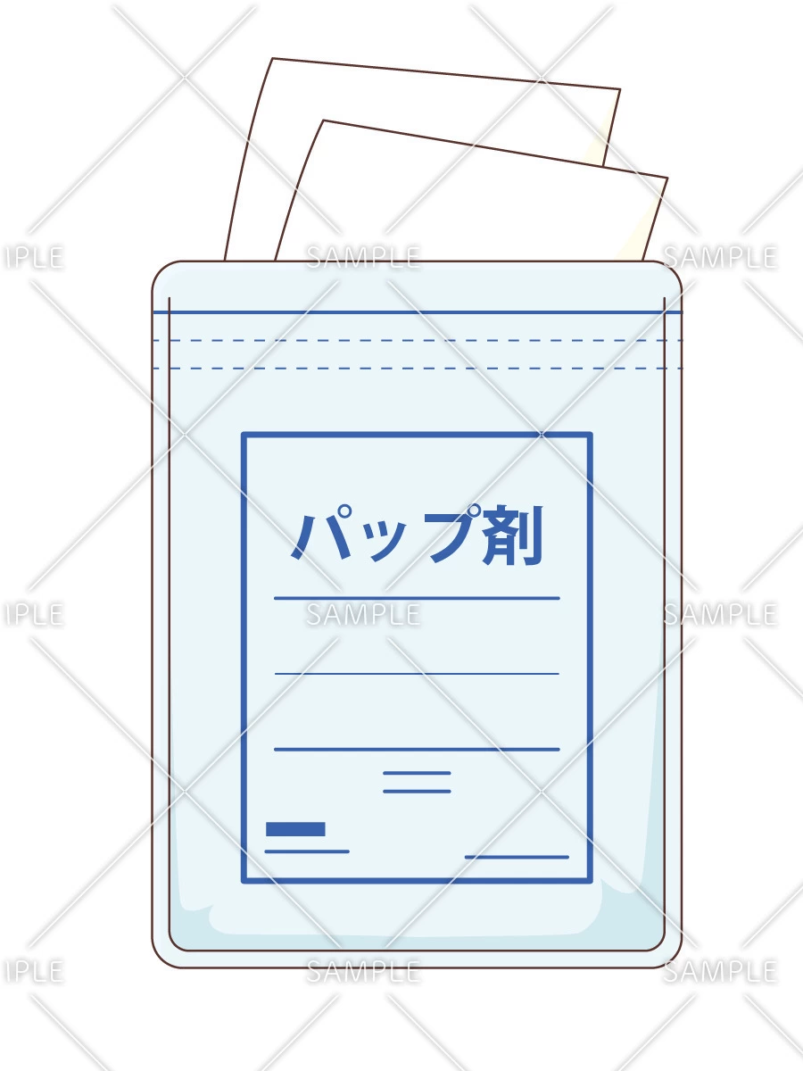 湿布薬（薬・服薬/介護・生活）のイラスト