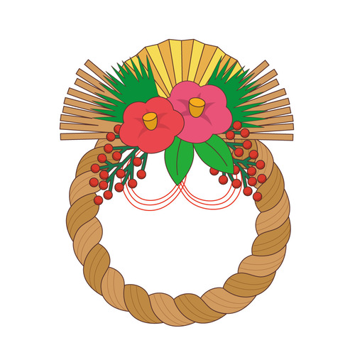 しめ縄飾り（季節・行事/その他一般・装飾）のイラスト