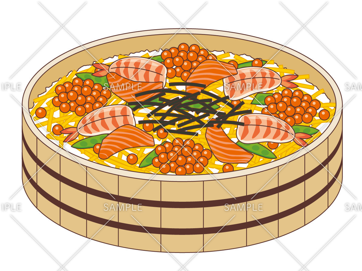 ちらし寿司（食べ物・飲み物/その他一般・装飾）のイラスト