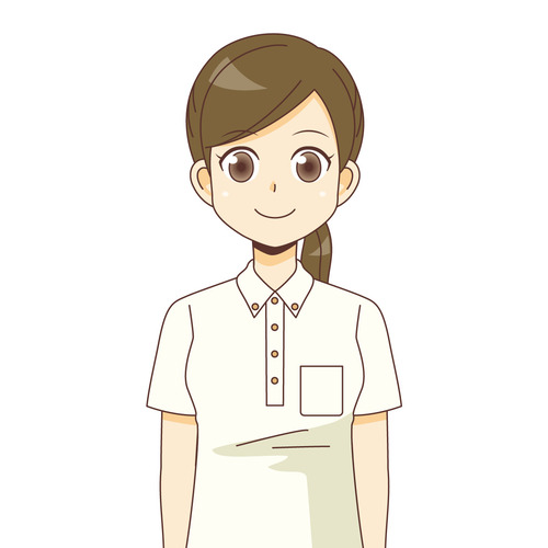 女性介護職（介護士・ヘルパー/介護現場の人物）のイラスト