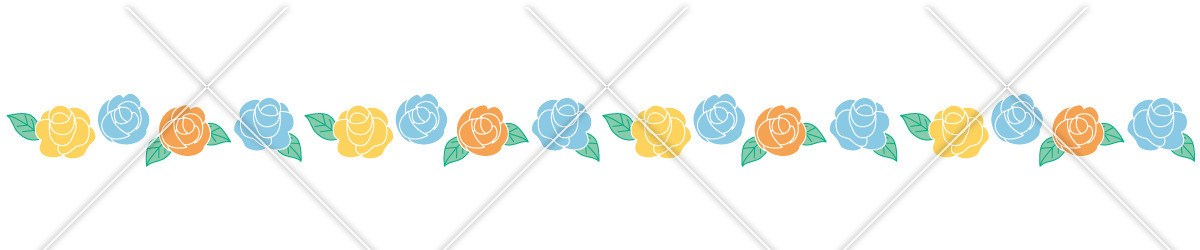 バラの飾り罫線（お便り・お便りフレーム/フレーム・テンプレート）のイラスト