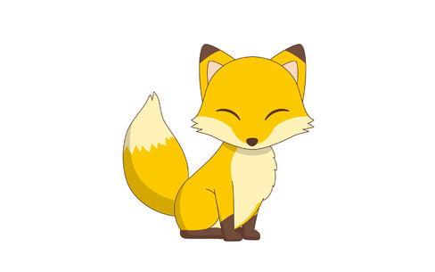 かわいいキツネ（動物/その他一般・装飾）