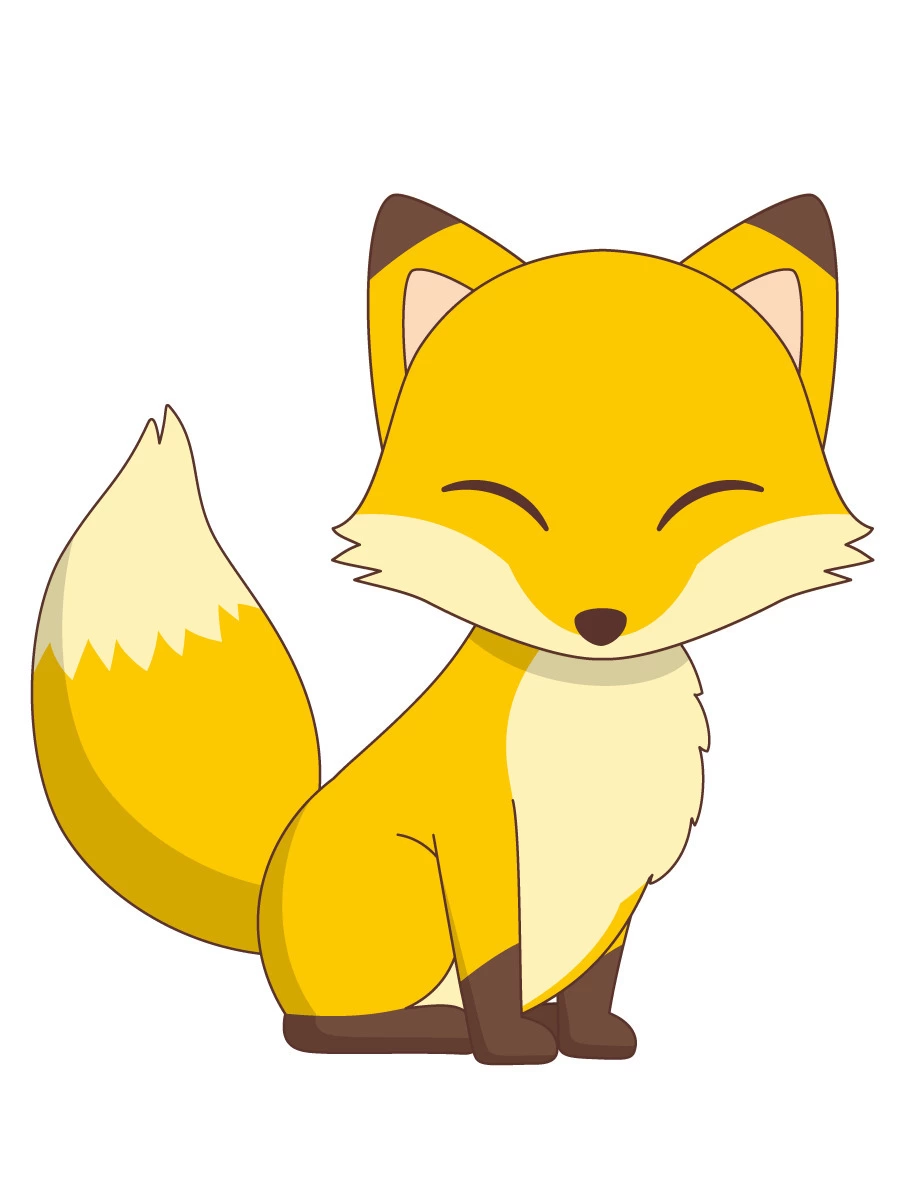 かわいいキツネ（動物/その他一般・装飾）の無料イラスト | 介護アンテナ