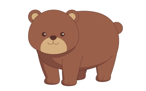 かわいいクマ（動物/その他一般・装飾）
