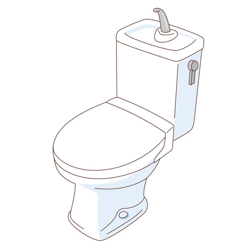 洋式トイレ（その他福祉用具（ポータブルトイレ・介護ベッドなど）/福祉用具）のイラスト