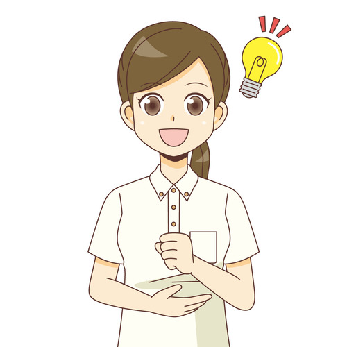 おどろく女性介護職 介護士 ヘルパー 介護現場の人物 の無料イラスト 介護アンテナ