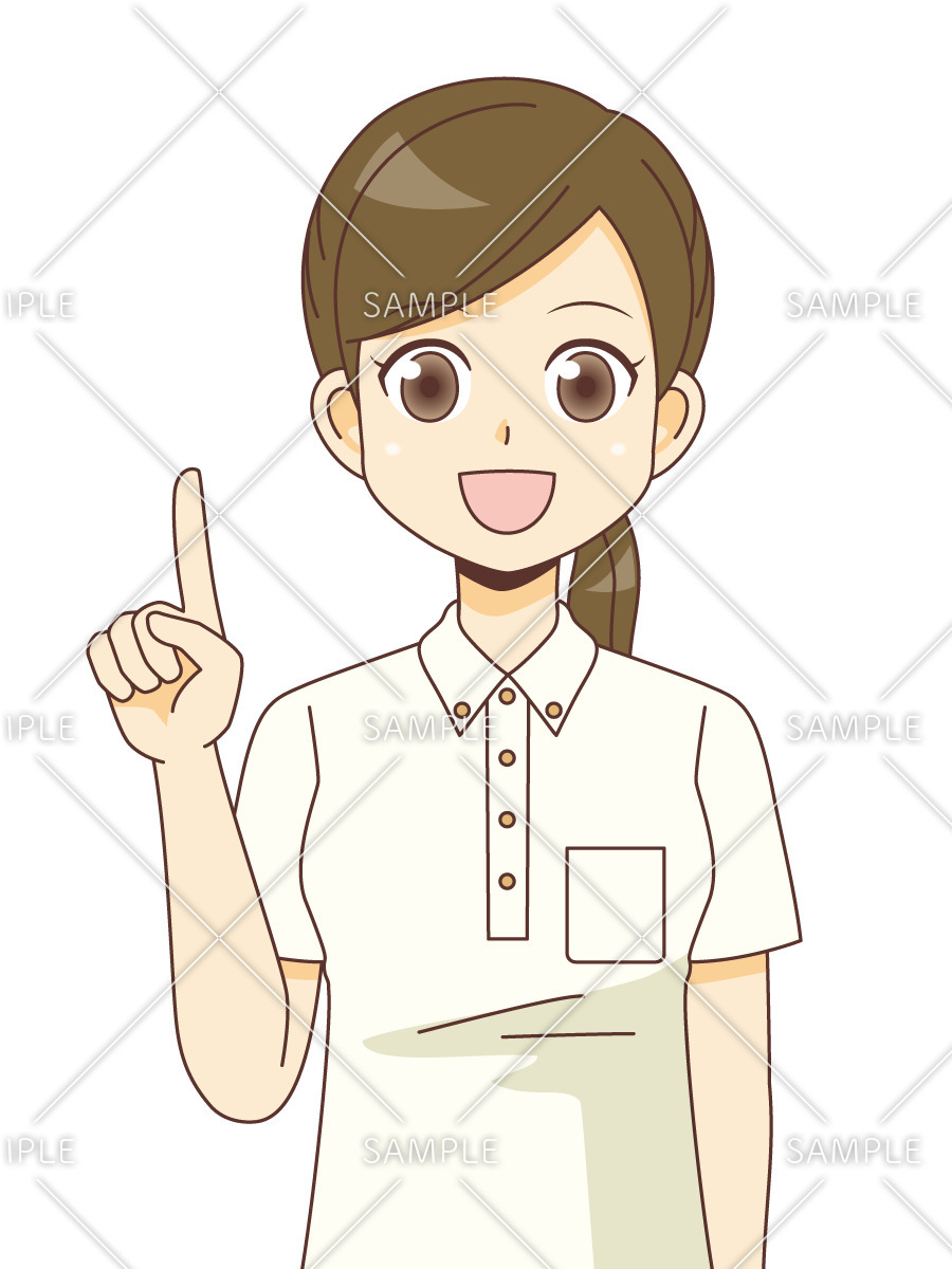 説明する女性介護職 介護士 ヘルパー 介護現場の人物 の無料イラスト 介護アンテナ