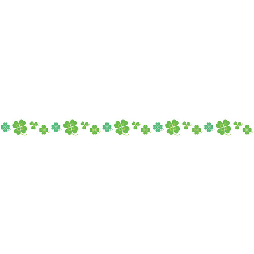 クローバーの飾り罫線（お便り・フレーム/フレーム・テンプレート）のイラスト