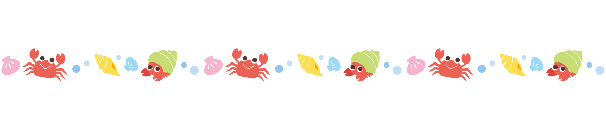 海の飾り罫線 お便り フレーム フレーム テンプレート の無料イラスト 介護アンテナ