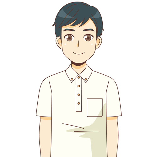 男性介護職（介護士・ヘルパー/介護現場の人物）のイラスト