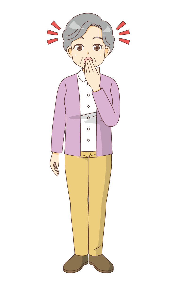 おどろく女性高齢者 高齢者 おじいさん おばあさん 介護現場の人物 の無料イラスト 介護アンテナ