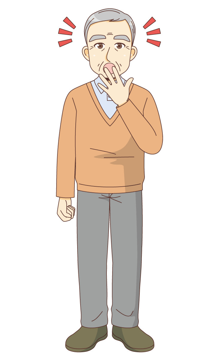 おどろく男性高齢者 高齢者 おじいさん おばあさん 介護現場の人物 の無料イラスト 介護アンテナ