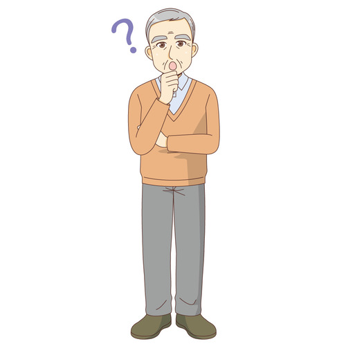 おどろく男性高齢者 高齢者 おじいさん おばあさん 介護現場の人物 の無料イラスト 介護アンテナ