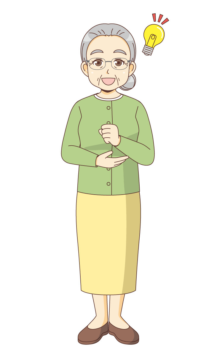 納得する女性高齢者 高齢者 おじいさん おばあさん 介護現場の人物 の無料イラスト 介護アンテナ
