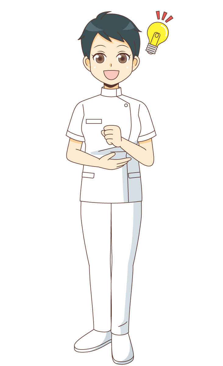 納得する女性看護師 看護師 医療 病気 の無料イラスト 介護アンテナ
