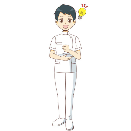 納得する女性看護師 看護師 医療 病気 の無料イラスト 介護アンテナ