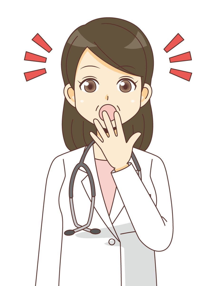 おどろく女性医師 医者 医療 病気 の無料イラスト 介護アンテナ