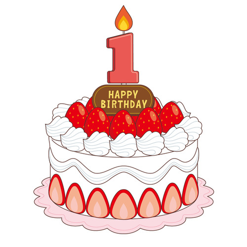 誕生日ケーキ（1月）（食べ物・飲み物/その他一般・装飾）