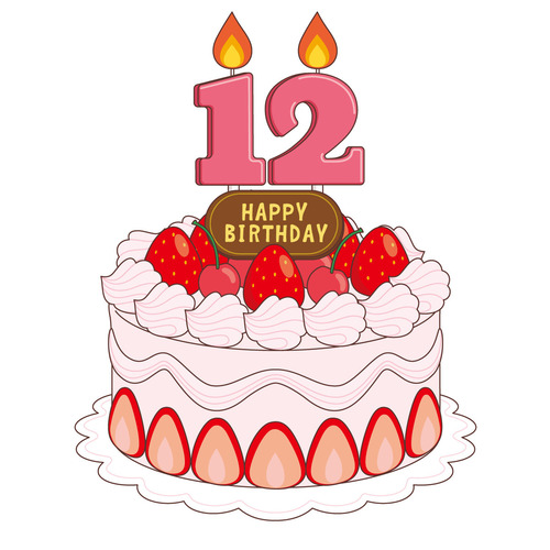 誕生日ケーキ（12月）（食べ物・飲み物/その他一般・装飾）