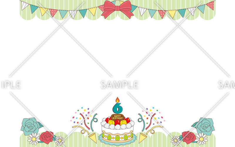 誕生日カード 6月 お便り お便りフレーム フレーム テンプレート の無料イラスト 介護アンテナ