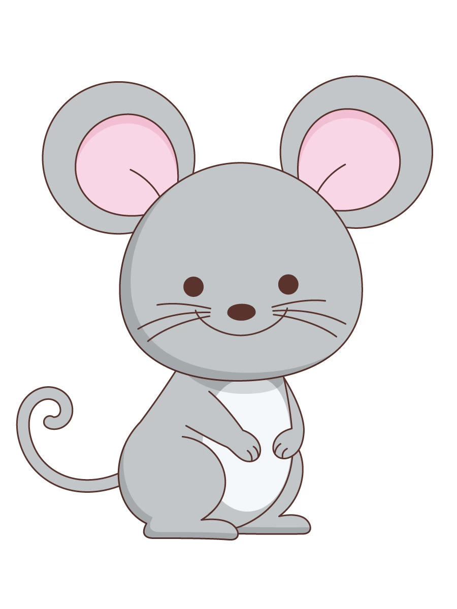 かわいいねずみ（動物/その他一般・装飾）の無料イラスト | 介護アンテナ