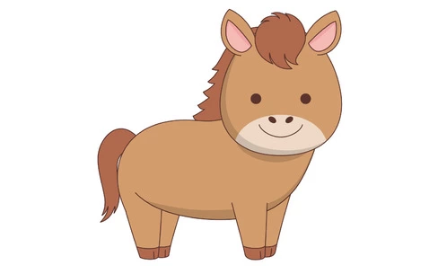 かわいいうま（動物/その他一般・装飾）