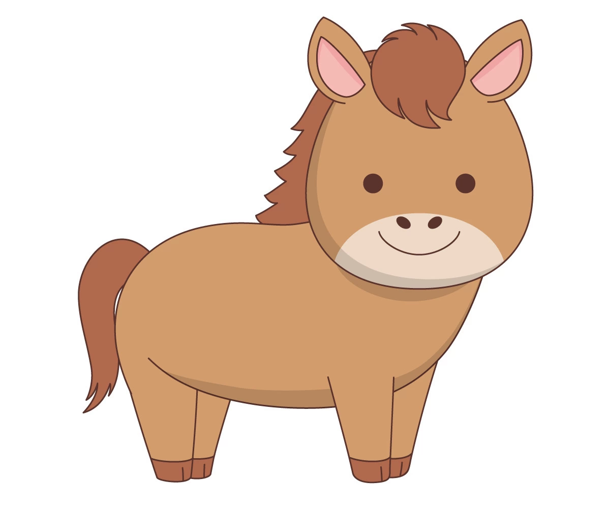 かわいいうま (動物/自然・文化・その他の介護イラスト素材) | 介護 