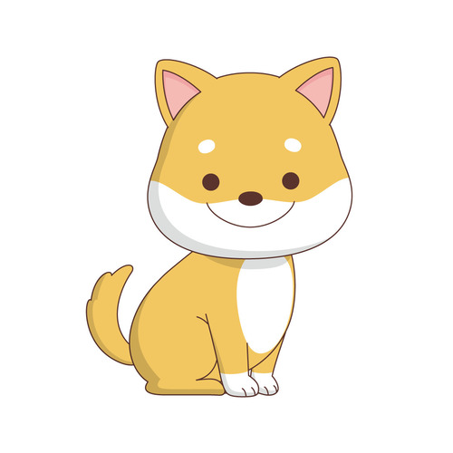 かわいいいぬ（動物/その他一般・装飾）のイラスト