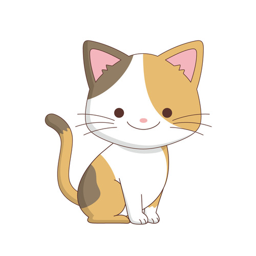 かわいいねこ（動物/その他一般・装飾）のイラスト