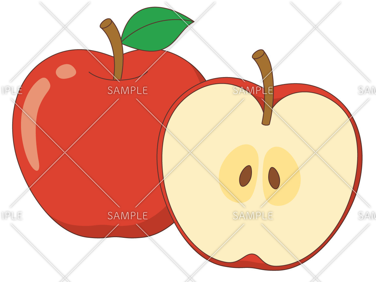 りんご（食べ物・飲み物/その他一般・装飾）のイラスト