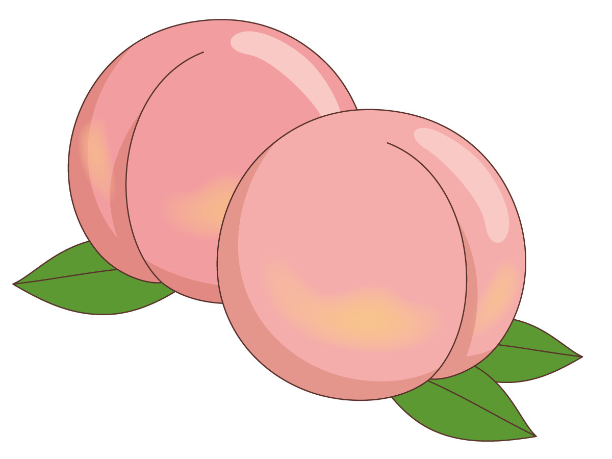 もも 食べ物 飲み物 その他一般 装飾 の無料イラスト 介護アンテナ
